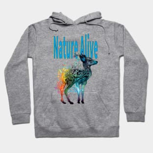 Baby Deer in Nature Art Hoodie